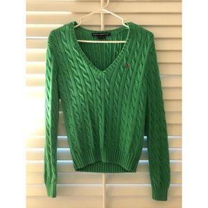 🌵 Green Cable Knit Ralph Lauren Sweater